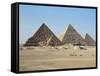 Pyramids at Giza, Unesco World Heritage Site, Near Cairo, Egypt, North Africa, Africa-John Ross-Framed Stretched Canvas