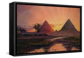 Pyramids at Gizeh-Thomas Seddon-Framed Stretched Canvas