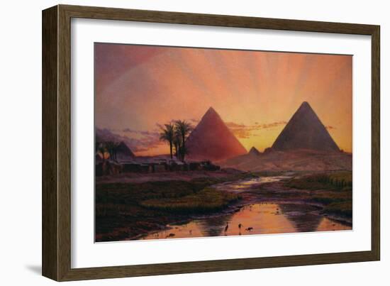 Pyramids at Gizeh-Thomas Seddon-Framed Art Print