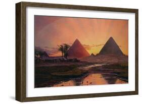Pyramids at Gizeh-Thomas Seddon-Framed Art Print