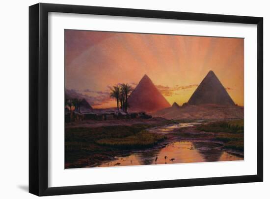 Pyramids at Gizeh-Thomas Seddon-Framed Art Print