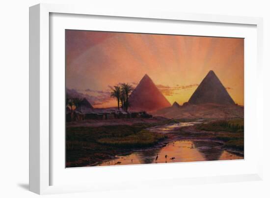 Pyramids at Gizeh-Thomas Seddon-Framed Art Print