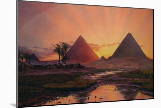 Pyramids at Gizeh-Thomas Seddon-Mounted Art Print