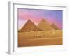 Pyramids at Sunset, Giza, Cairo, Egypt-Miva Stock-Framed Premium Photographic Print