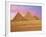 Pyramids at Sunset, Giza, Cairo, Egypt-Miva Stock-Framed Photographic Print