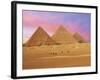 Pyramids at Sunset, Giza, Cairo, Egypt-Miva Stock-Framed Photographic Print