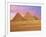 Pyramids at Sunset, Giza, Cairo, Egypt-Miva Stock-Framed Photographic Print
