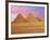 Pyramids at Sunset, Giza, Cairo, Egypt-Miva Stock-Framed Photographic Print