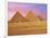 Pyramids at Sunset, Giza, Cairo, Egypt-Miva Stock-Framed Photographic Print