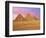 Pyramids at Sunset, Giza, Cairo, Egypt-Miva Stock-Framed Photographic Print