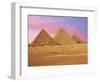 Pyramids at Sunset, Giza, Cairo, Egypt-Miva Stock-Framed Photographic Print