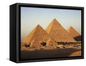 Pyramids at Sunset, Giza, Unesco World Heritage Site, Near Cairo, Egypt, North Africa, Africa-Doug Traverso-Framed Stretched Canvas