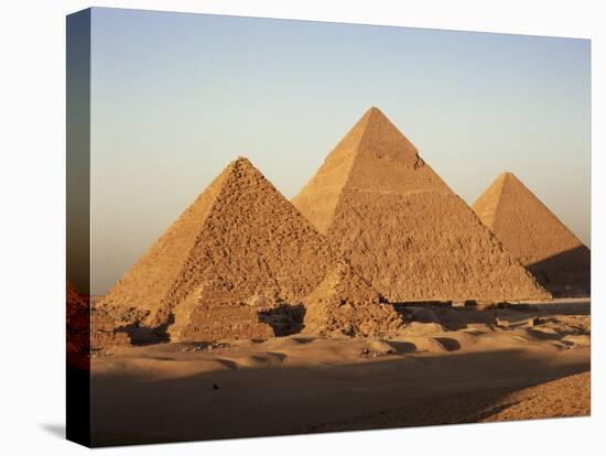 Pyramids at Sunset, Giza, Unesco World Heritage Site, Near Cairo, Egypt, North Africa, Africa-Doug Traverso-Stretched Canvas