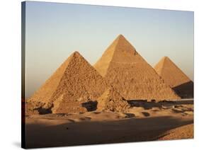 Pyramids at Sunset, Giza, Unesco World Heritage Site, Near Cairo, Egypt, North Africa, Africa-Doug Traverso-Stretched Canvas