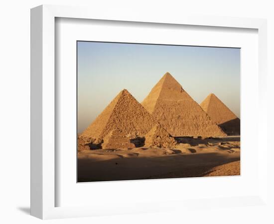 Pyramids at Sunset, Giza, Unesco World Heritage Site, Near Cairo, Egypt, North Africa, Africa-Doug Traverso-Framed Photographic Print