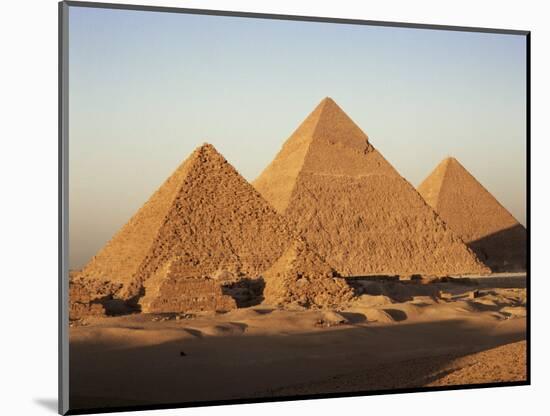Pyramids at Sunset, Giza, Unesco World Heritage Site, Near Cairo, Egypt, North Africa, Africa-Doug Traverso-Mounted Photographic Print