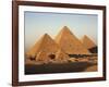 Pyramids at Sunset, Giza, Unesco World Heritage Site, Near Cairo, Egypt, North Africa, Africa-Doug Traverso-Framed Photographic Print