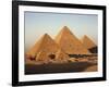 Pyramids at Sunset, Giza, Unesco World Heritage Site, Near Cairo, Egypt, North Africa, Africa-Doug Traverso-Framed Photographic Print