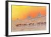 Pyramids, Camels, Egypt-null-Framed Art Print