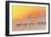 Pyramids, Camels, Egypt-null-Framed Art Print