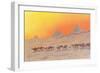 Pyramids, Camels, Egypt-null-Framed Art Print