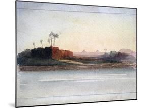 Pyramids from the Nile, Cairo, Egypt, 19th Century-GS Cautley-Mounted Giclee Print