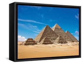 Pyramids, Giza, Cairo, Egypt-Miva Stock-Framed Stretched Canvas