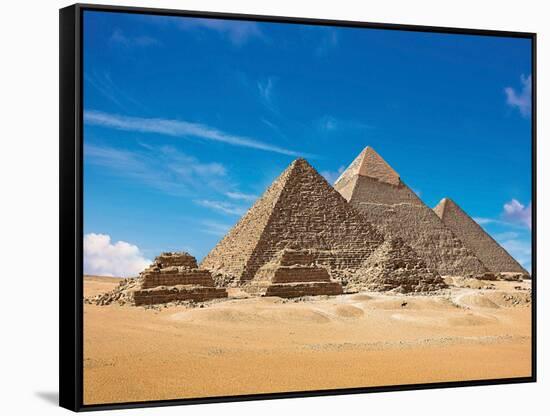 Pyramids, Giza, Cairo, Egypt-Miva Stock-Framed Stretched Canvas