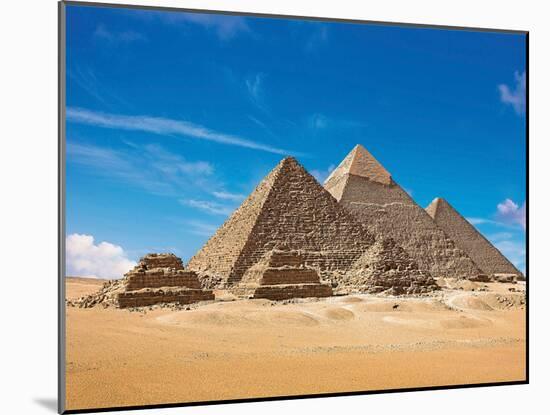 Pyramids, Giza, Cairo, Egypt-Miva Stock-Mounted Premium Photographic Print