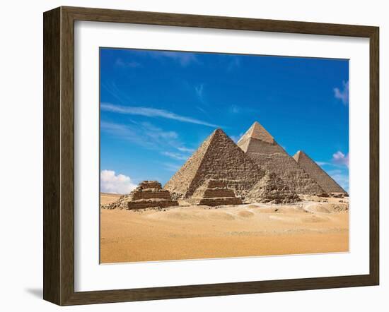 Pyramids, Giza, Cairo, Egypt-Miva Stock-Framed Photographic Print