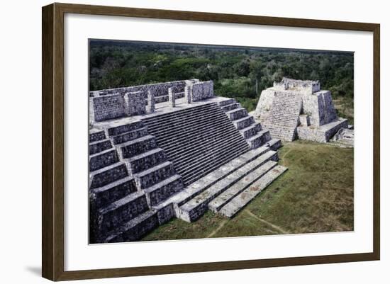 Pyramids in Edzna-null-Framed Giclee Print