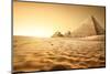 Pyramids in Sand-Givaga-Mounted Photographic Print