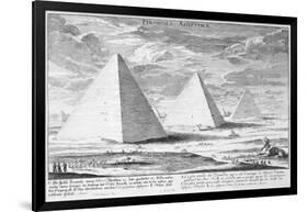 Pyramids of Egypt, Plate 4, Entwurf Einer Historischen Architektur, Engraved by J.A. Delsenbach-Johann Bernhard Fischer Von Erlach-Framed Giclee Print