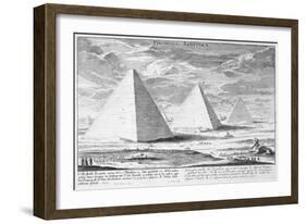 Pyramids of Egypt, Plate 4, Entwurf Einer Historischen Architektur, Engraved by J.A. Delsenbach-Johann Bernhard Fischer Von Erlach-Framed Giclee Print