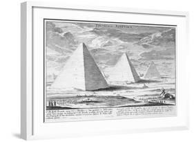 Pyramids of Egypt, Plate 4, Entwurf Einer Historischen Architektur, Engraved by J.A. Delsenbach-Johann Bernhard Fischer Von Erlach-Framed Giclee Print