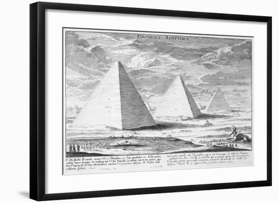 Pyramids of Egypt, Plate 4, Entwurf Einer Historischen Architektur, Engraved by J.A. Delsenbach-Johann Bernhard Fischer Von Erlach-Framed Giclee Print