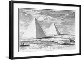 Pyramids of Egypt, Plate 4, Entwurf Einer Historischen Architektur, Engraved by J.A. Delsenbach-Johann Bernhard Fischer Von Erlach-Framed Giclee Print