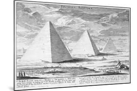 Pyramids of Egypt, Plate 4, Entwurf Einer Historischen Architektur, Engraved by J.A. Delsenbach-Johann Bernhard Fischer Von Erlach-Mounted Giclee Print