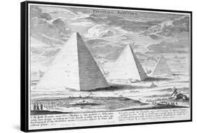 Pyramids of Egypt, Plate 4, Entwurf Einer Historischen Architektur, Engraved by J.A. Delsenbach-Johann Bernhard Fischer Von Erlach-Framed Stretched Canvas