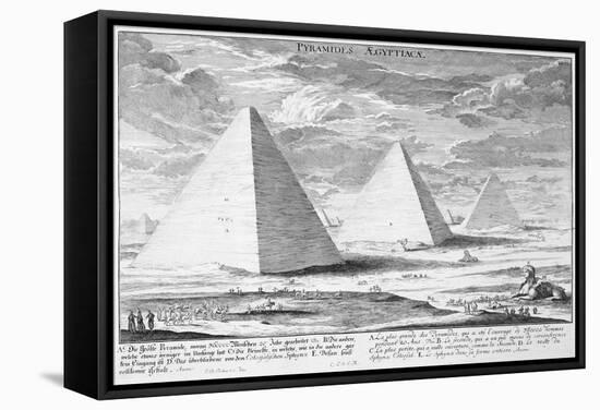 Pyramids of Egypt, Plate 4, Entwurf Einer Historischen Architektur, Engraved by J.A. Delsenbach-Johann Bernhard Fischer Von Erlach-Framed Stretched Canvas