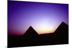 Pyramids of Giza, Egypt, at Sunset, C26th Century Bc-null-Mounted Photographic Print