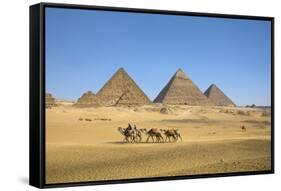 Pyramids of Giza, Giza, Cairo, Egypt-Jon Arnold-Framed Stretched Canvas