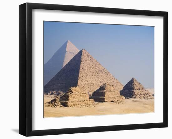 Pyramids of Giza, Giza, UNESCO World Heritage Site, Near Cairo, Egypt, North Africa, Africa-Schlenker Jochen-Framed Photographic Print