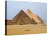 Pyramids of Giza, Giza, UNESCO World Heritage Site, Near Cairo, Egypt, North Africa, Africa-Schlenker Jochen-Stretched Canvas