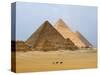 Pyramids of Giza, Giza, UNESCO World Heritage Site, Near Cairo, Egypt, North Africa, Africa-Schlenker Jochen-Stretched Canvas