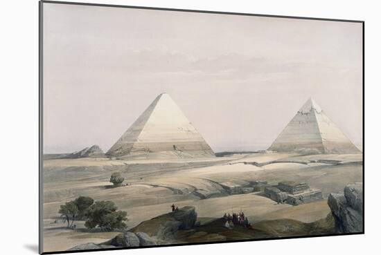 Pyramids of Giza-David Roberts-Mounted Giclee Print