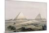 Pyramids of Giza-David Roberts-Mounted Giclee Print