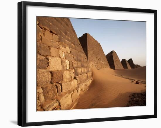 Pyramids of Meroe, Sudan's Most Popular Tourist Attraction, Bagrawiyah, Sudan, Africa-Mcconnell Andrew-Framed Photographic Print