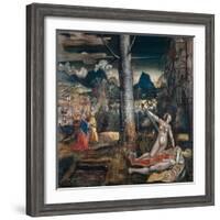 Pyramus and Thisbe, c.1513-14-Niklaus Manuel Deutsch-Framed Giclee Print