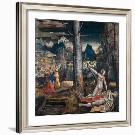 Pyramus and Thisbe, c.1513-14-Niklaus Manuel Deutsch-Framed Giclee Print